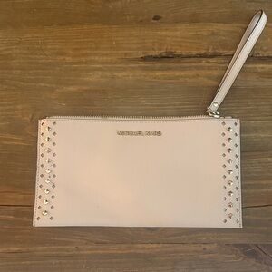 Michael Kors Blush Wristlet with Stud Accents
